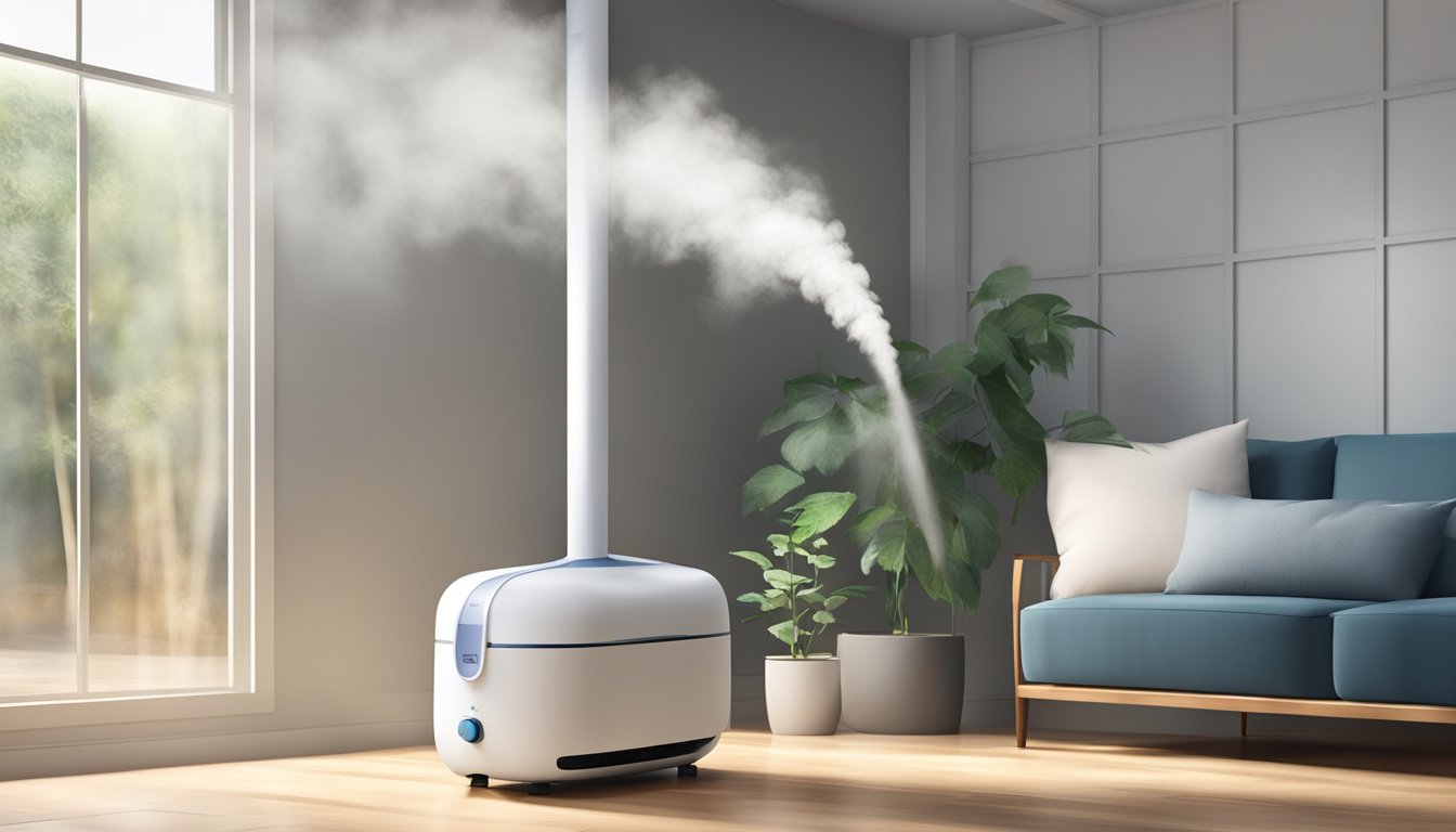 A humidifier purifier releases clean, moist air into a dry room, improving air quality