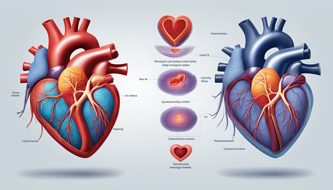A blood clot forms in the heart, blocking blood flow and causing death. Symptoms include chest pain, shortness of breath, and dizziness. Diagnosis involves imaging tests and blood work