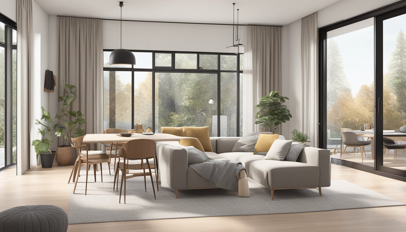 Clean lines, natural light, neutral colors, minimal furniture, and cozy textures define modern Scandinavian interior design