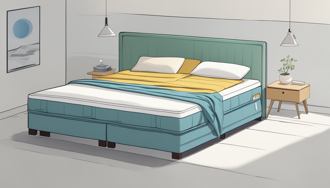 A single mattress unfolds to reveal a compact and convenient sleeping solution