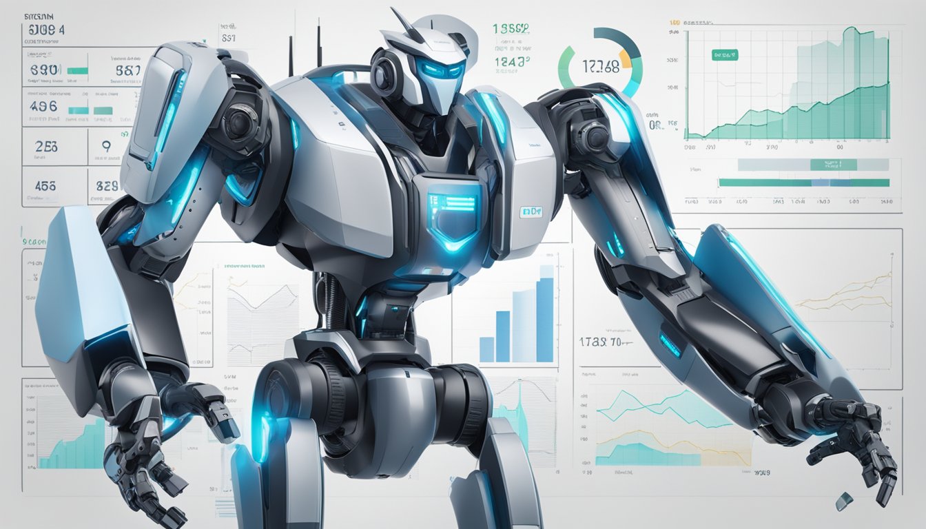 A sleek UTRADE Robo (UOB) Singapore review with futuristic interface and financial charts displayed on a digital screen