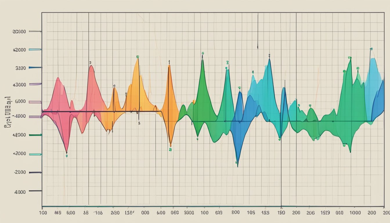 A graph showing the fluctuating coefficient of variation of heart rate over time