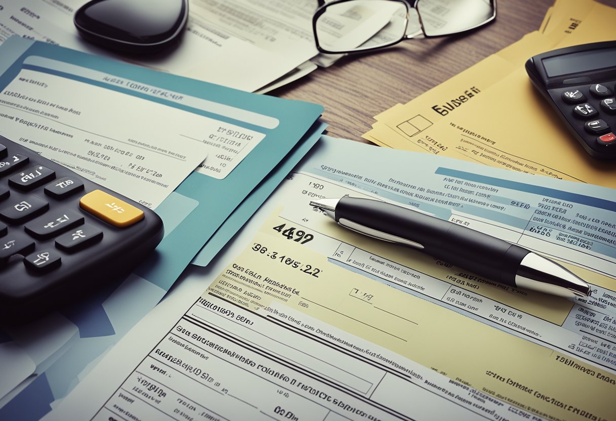 A view of electric bill subsidies, with various forms and documents on a desk