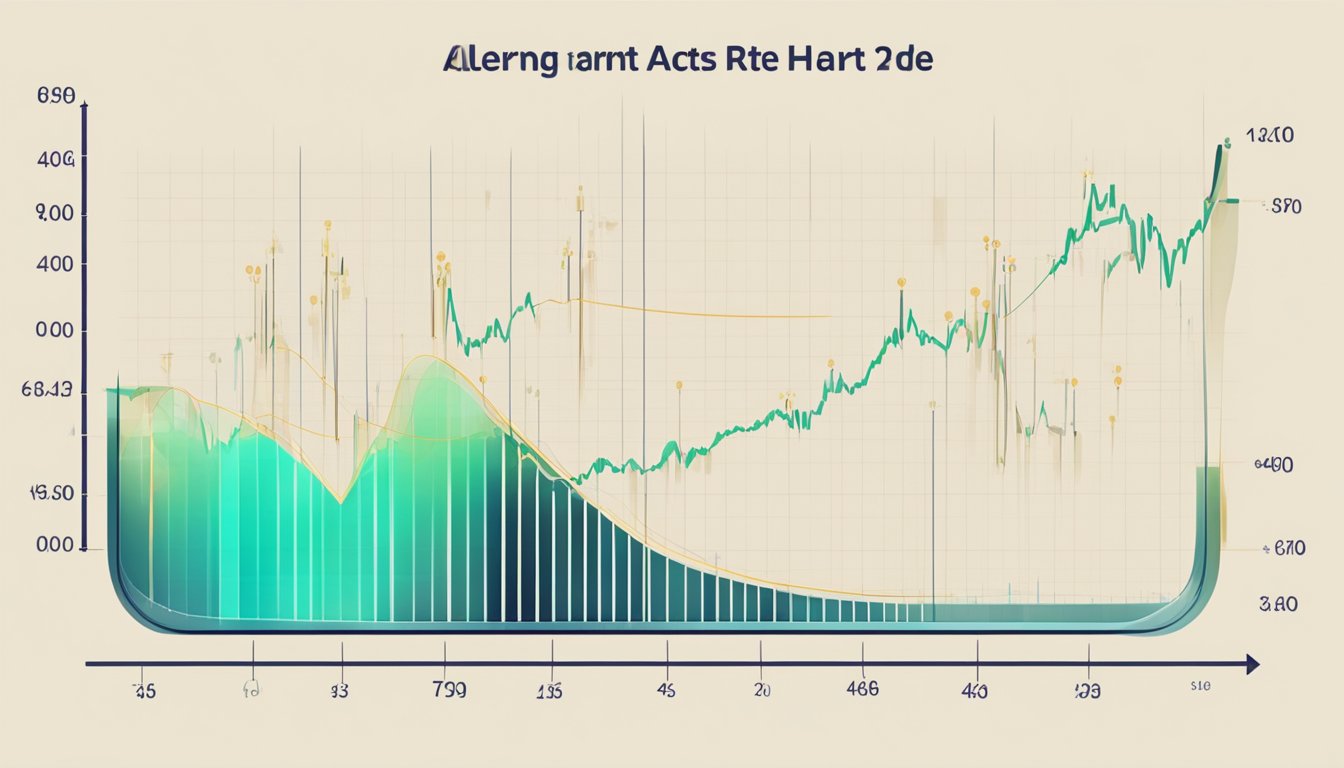 A graph showing resting heart rate plotted against age, with a clear upward trend as age increases