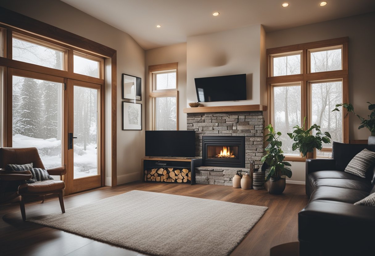 A cozy home with efficient gas appliances, sealed windows, and insulated walls to reduce gas usage and lower the gas bill