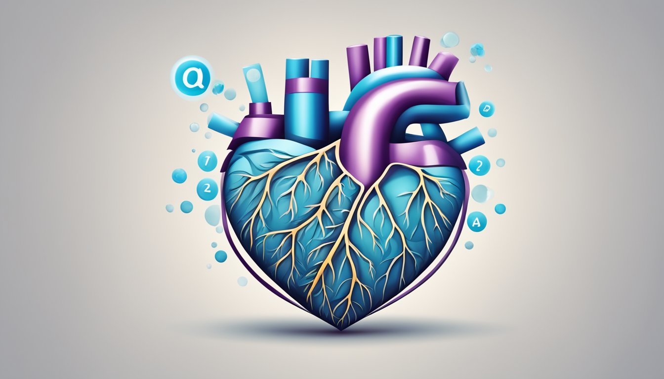 A heart-shaped FAQ symbol with a visible beat, exhaling