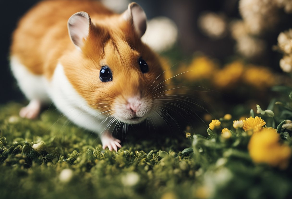 A hamster leans towards someone, sniffs and nuzzles them, and allows them to handle and pet it without trying to escape