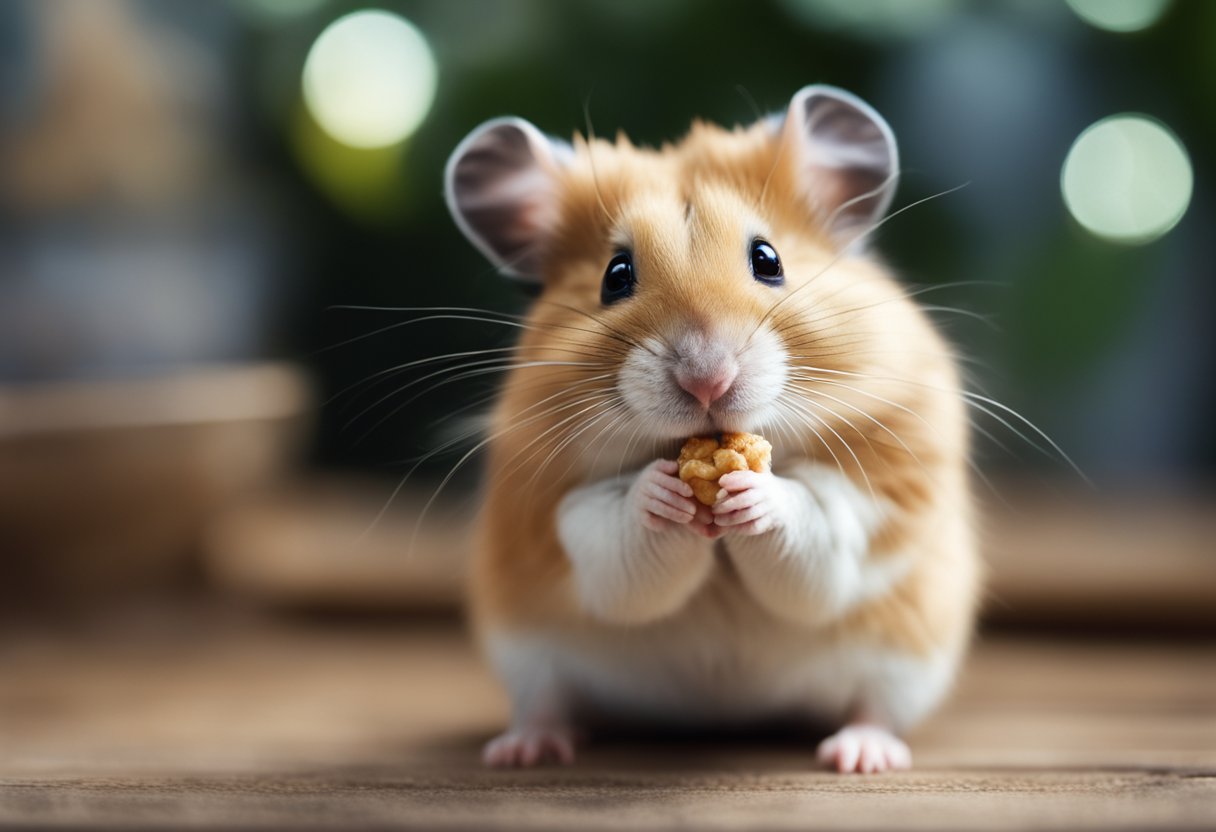 A hamster sniffs and nuzzles your hand, then eagerly accepts treats from you