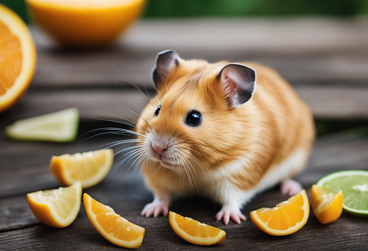 Hamsters wrinkle their noses at the scent of citrus and strong perfumes
