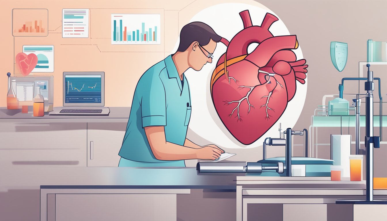 A clinical trial shows arginine's effect on heart attack prevention. Data is analyzed and presented in a medical setting