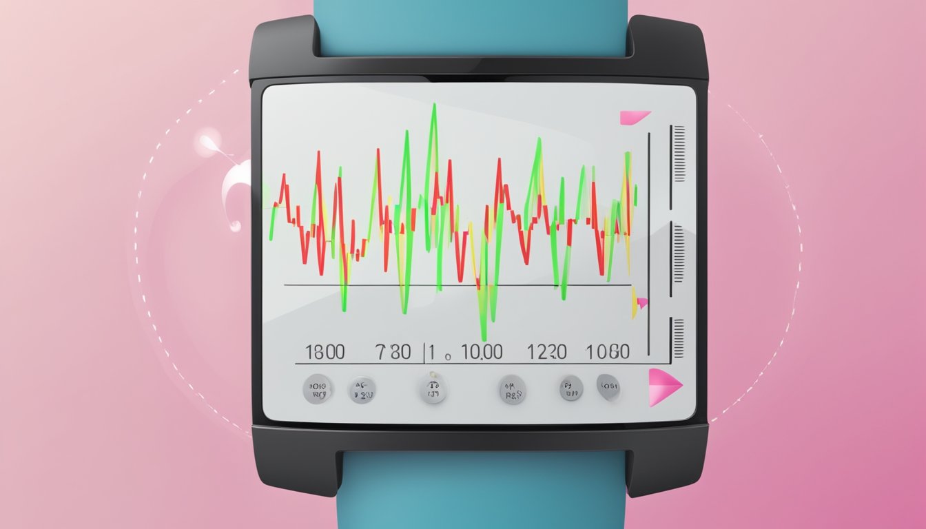 A heart rate monitor displays a steady, unchanging rhythm on its screen, indicating a constant heart rate