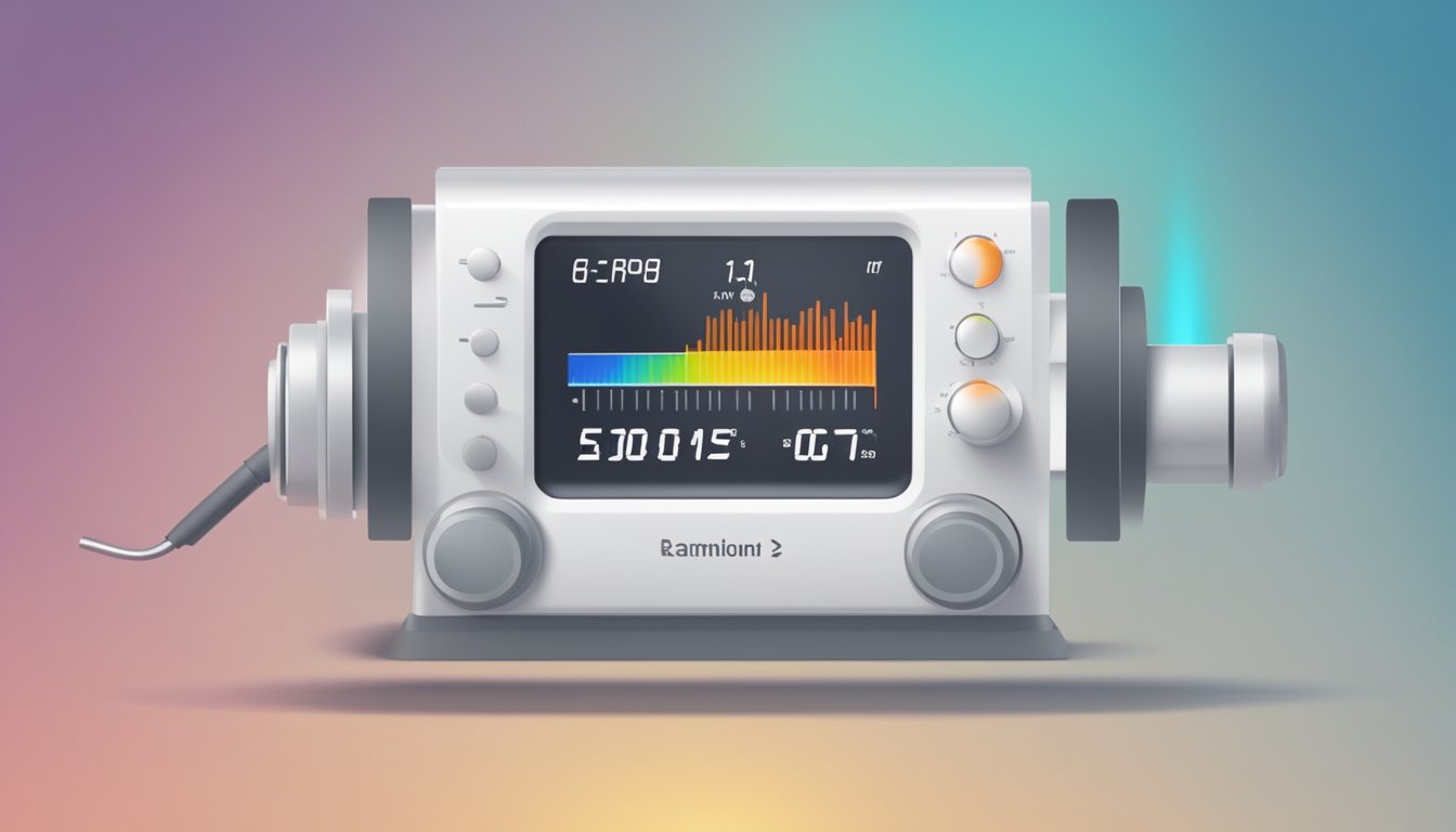 A thermometer shows rising temperature as a heart rate monitor beeps faster
