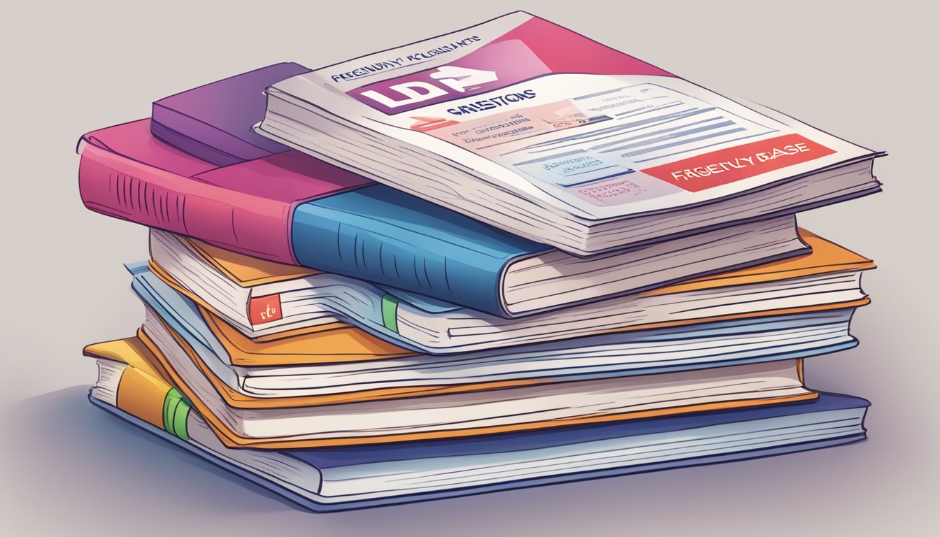 A stack of medical books with "Frequently Asked Questions ldl and heart disease" on the cover