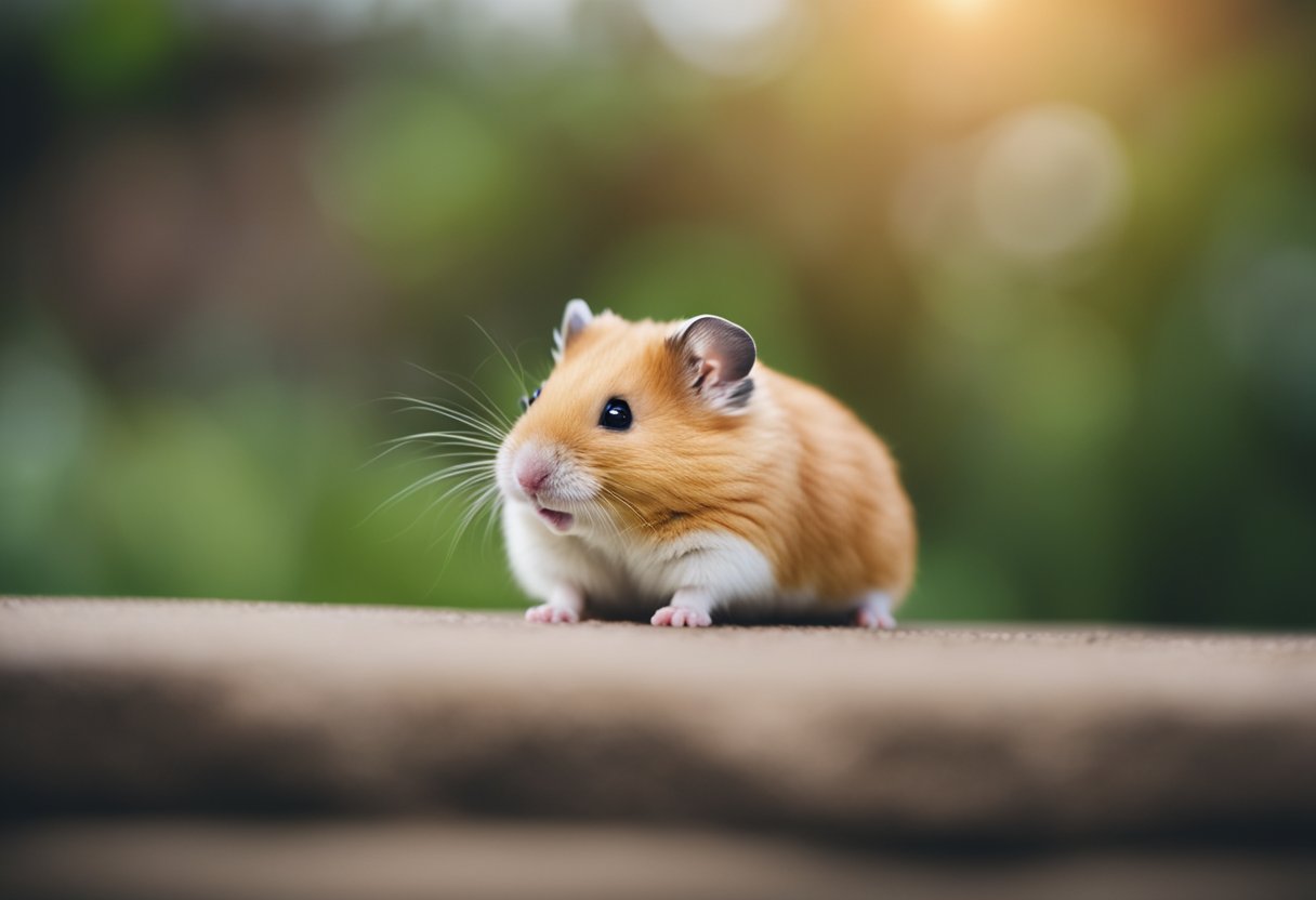 A hamster curls up, squeaks, and avoids movement when in pain