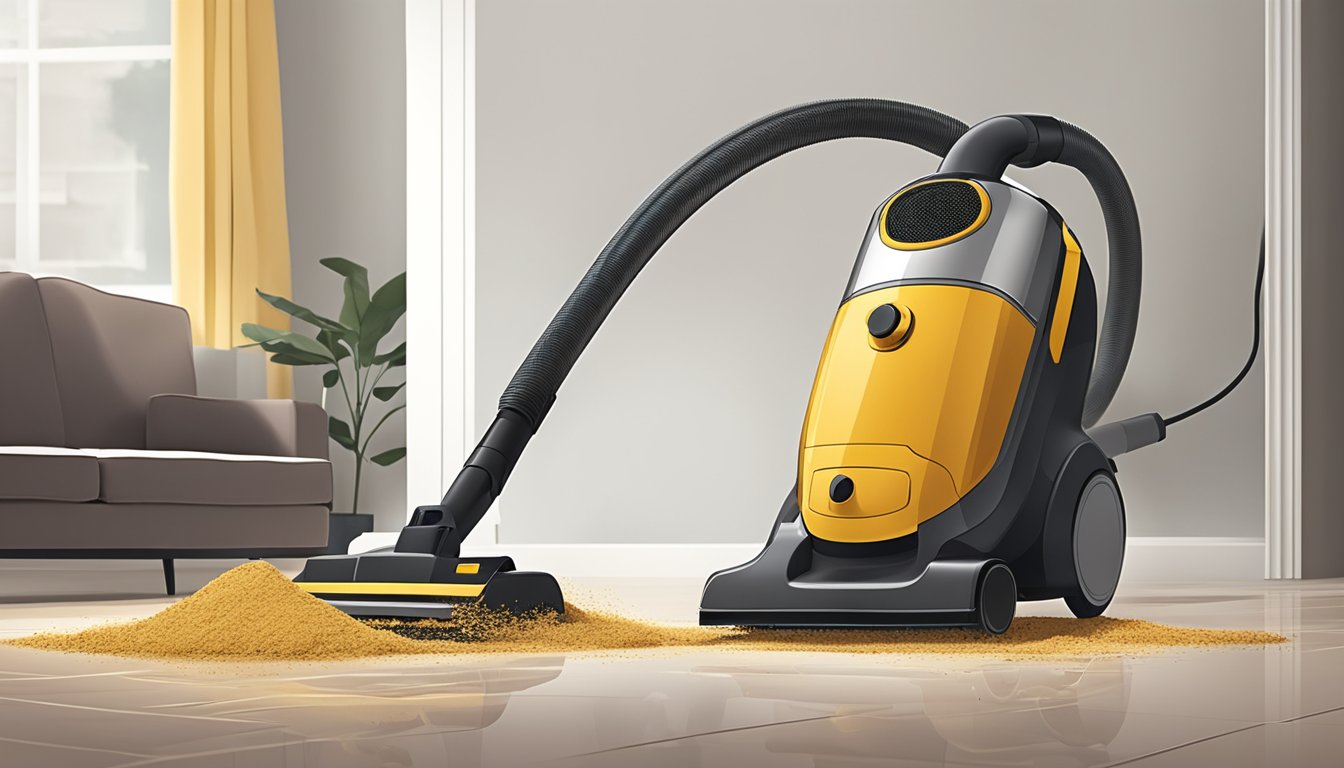 A vacuum cleaner effortlessly tackling dirt and debris, while being lightweight and easy to maneuver