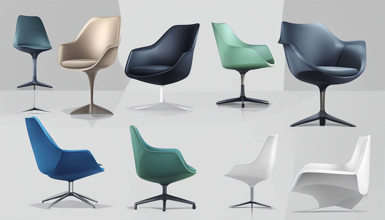 A modern plastic arm chair with sleek lines and a contoured seat