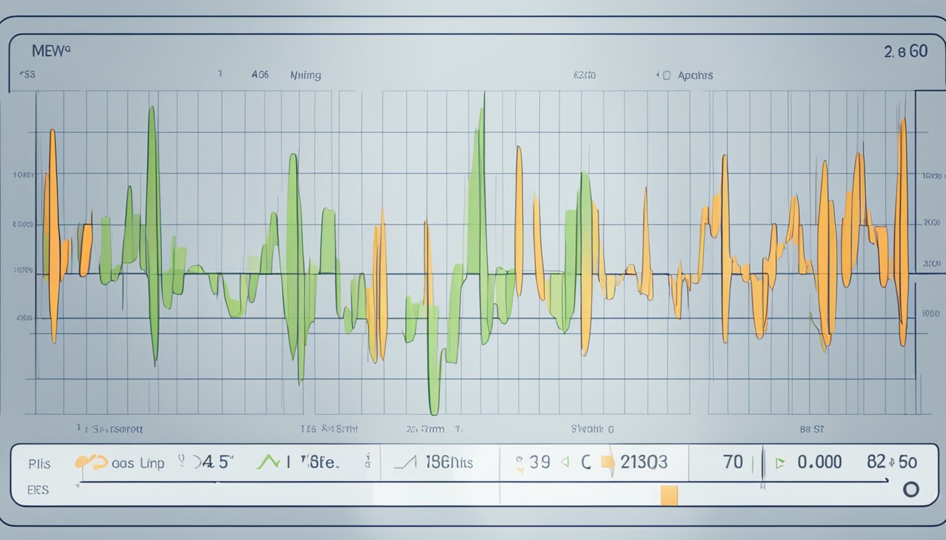A heart rate monitor displays a steady, rhythmic pulse of 60-100 beats per minute