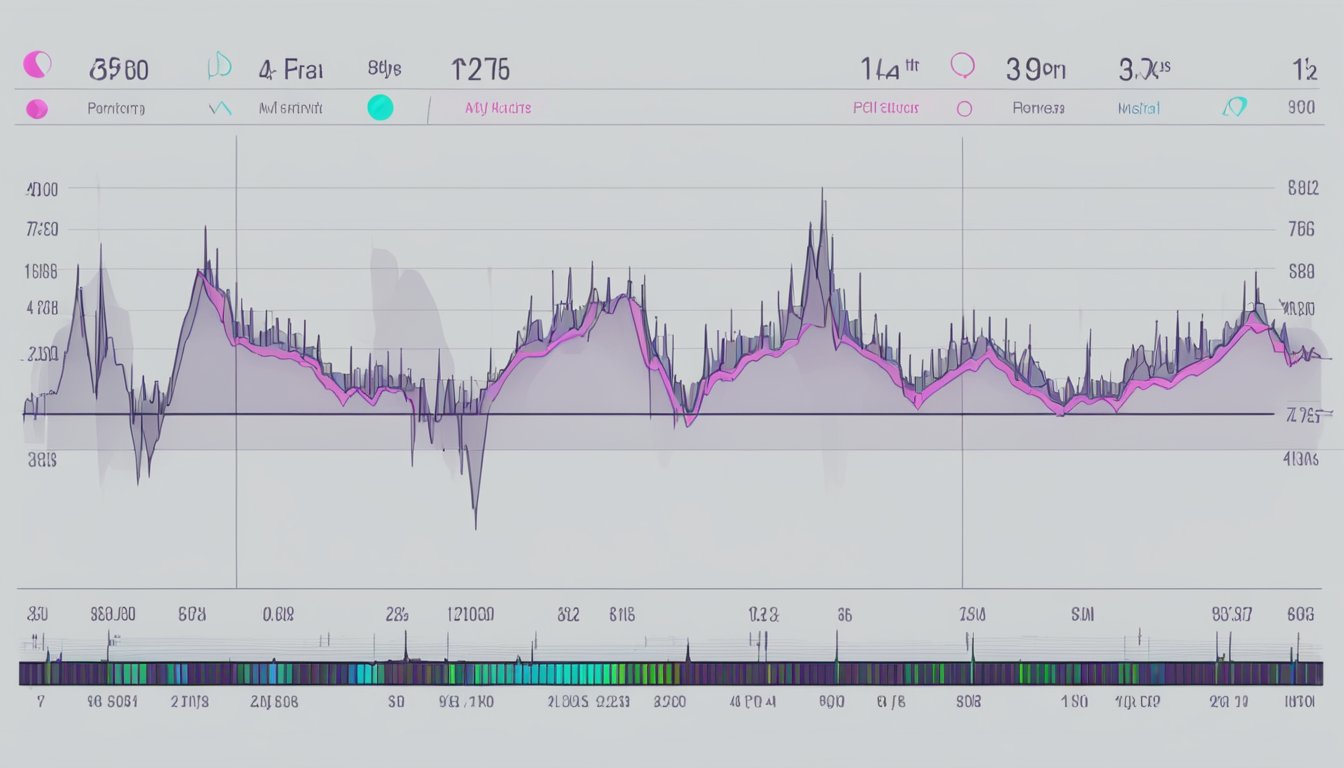 A heart rate monitor displays a steady, regular pattern of beats per minute