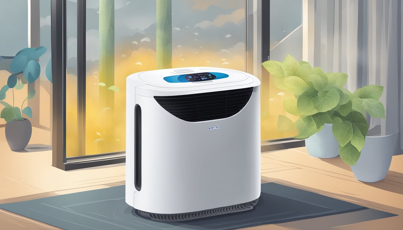 A dehumidifier purifies air, reducing humidity and harmful particles. It promotes better air quality and improves overall health