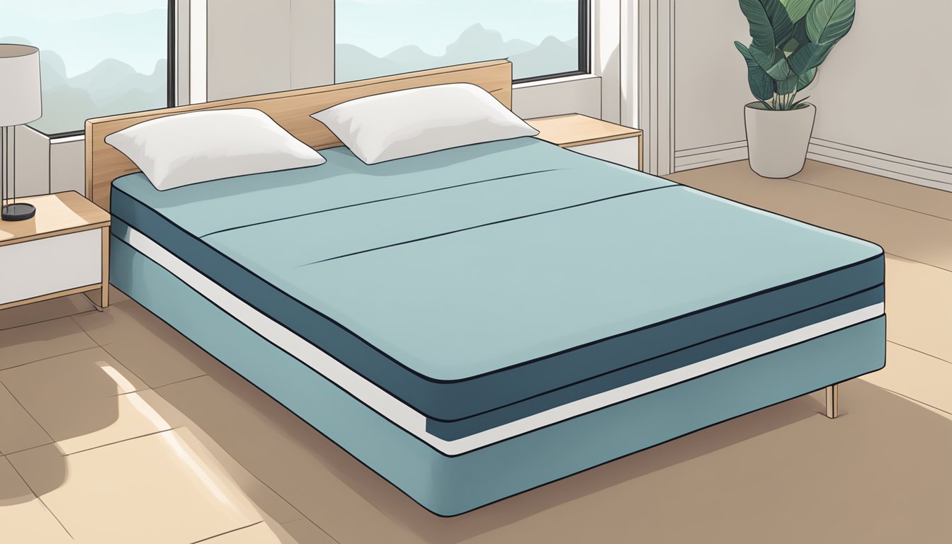 A super single mattress, 48 inches wide and 84 inches long, stands alone in a bright, minimalist bedroom