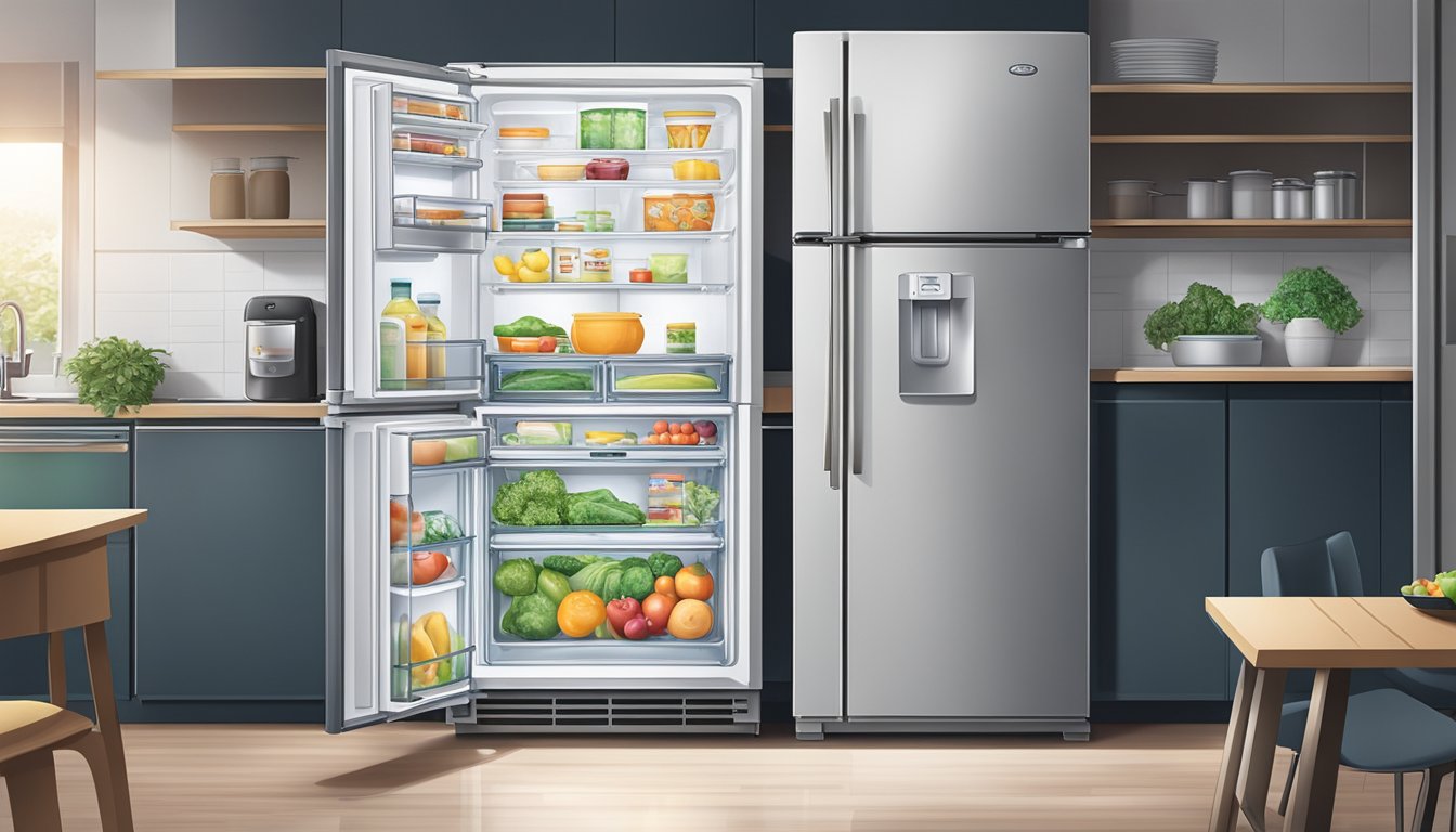A brand new, affordable refrigerator in a Singaporean kitchen