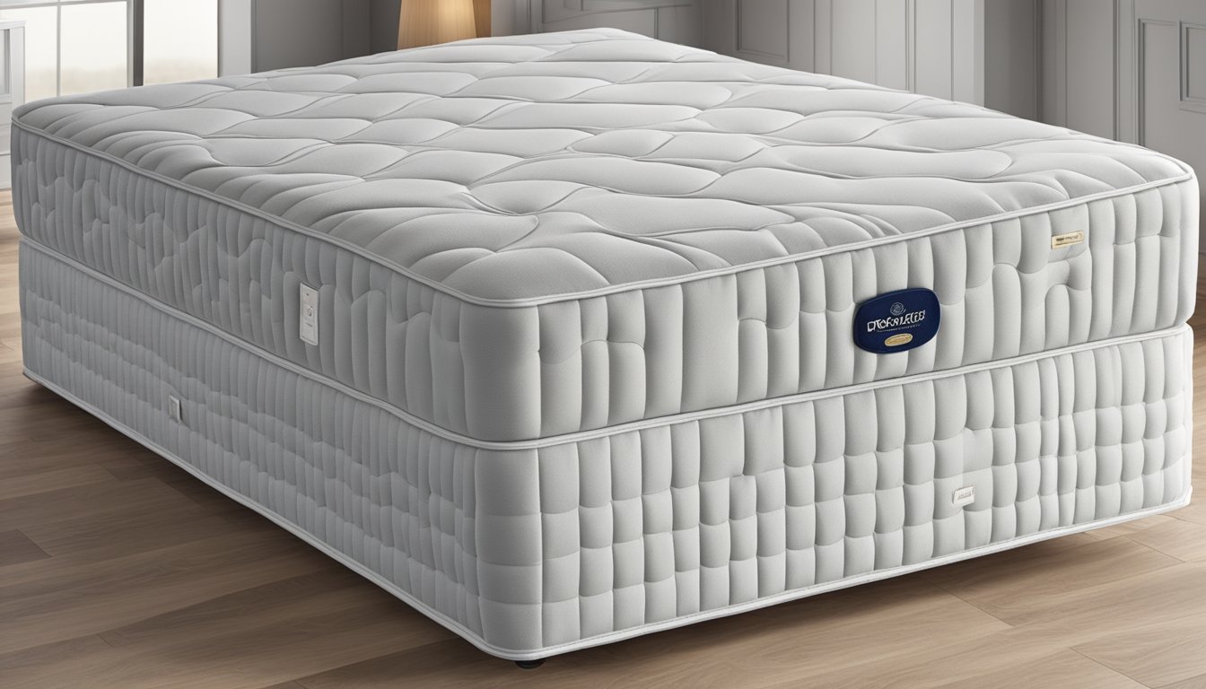 A pocket sprung mattress with individual coils encased in fabric, providing support and comfort. The mattress is topped with a plush, quilted surface for added softness
