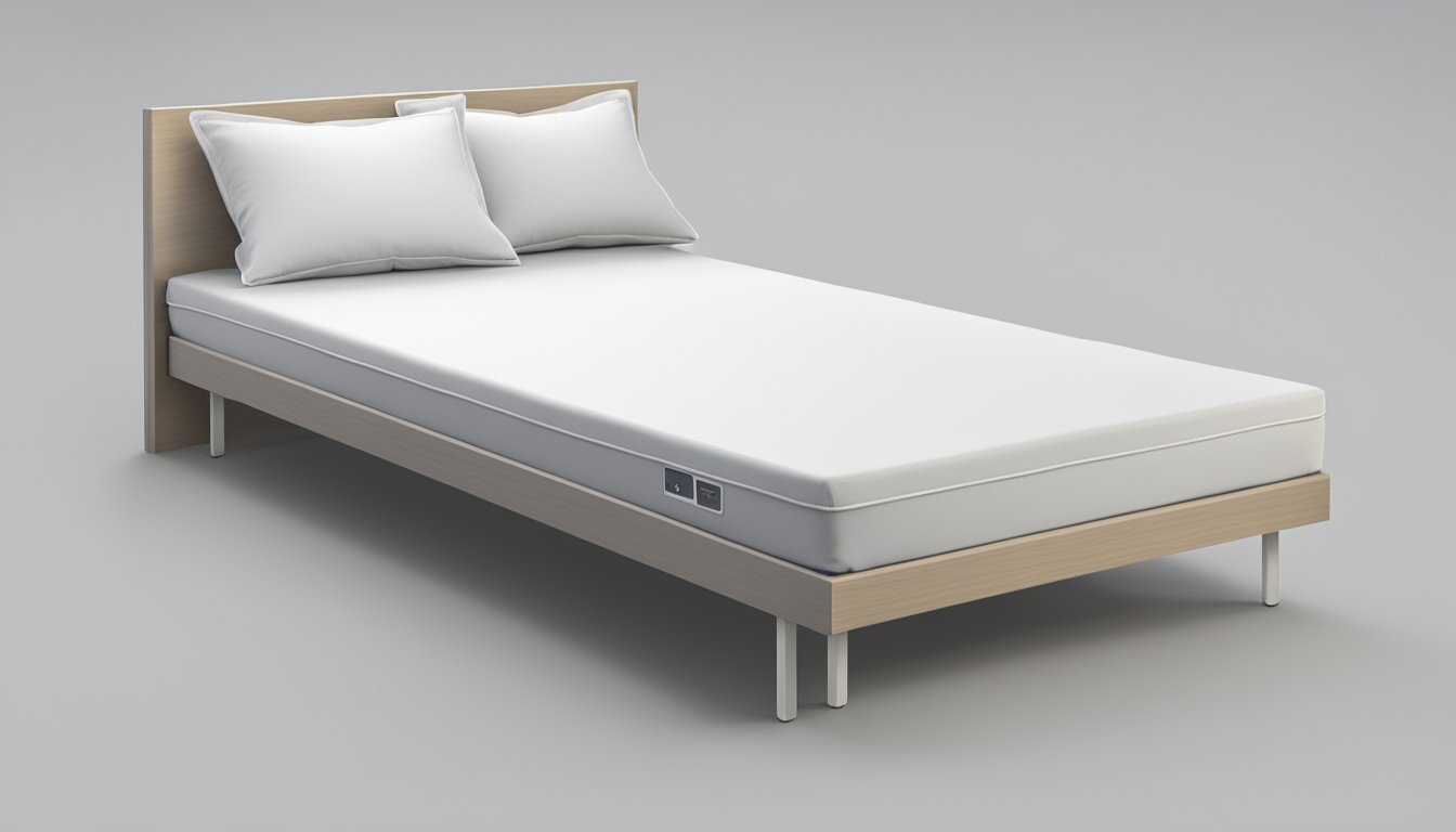 A single bed (90cm x 190cm) and a super single bed (120cm x 190cm) side by side, with clear size labels