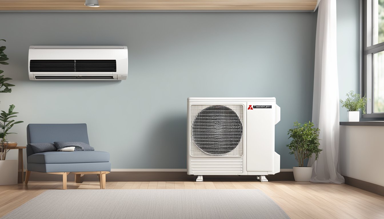 A mitsubishi aircon system 2 displayed with pricing, warranty details, and positive customer reviews