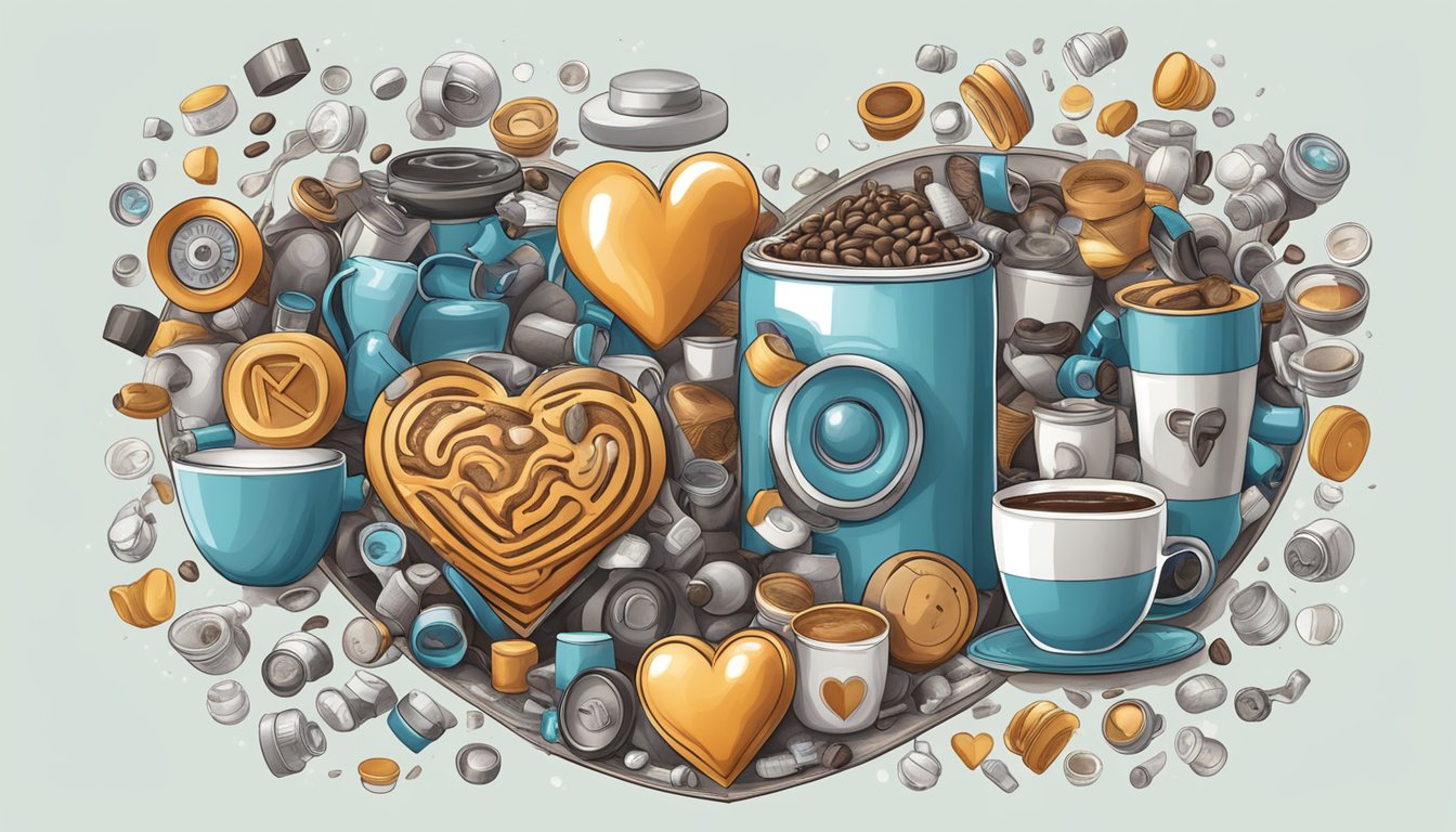 A racing heart, surrounded by caffeine, stress, and exercise
