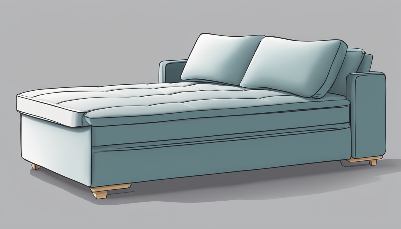 A person effortlessly unfolds a stylish sofa bed, revealing its comfortable mattress and practical design