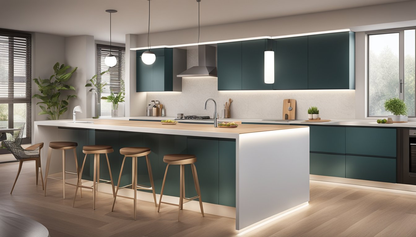 The Europace EPU 2201T sits on a sleek, modern kitchen countertop, illuminated by the soft glow of overhead lighting