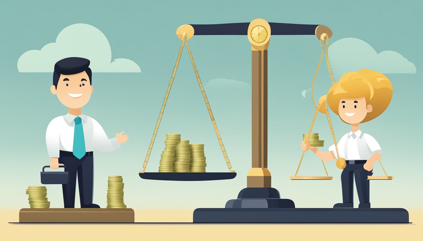 A scale comparing salary figures for different legal roles in Singapore