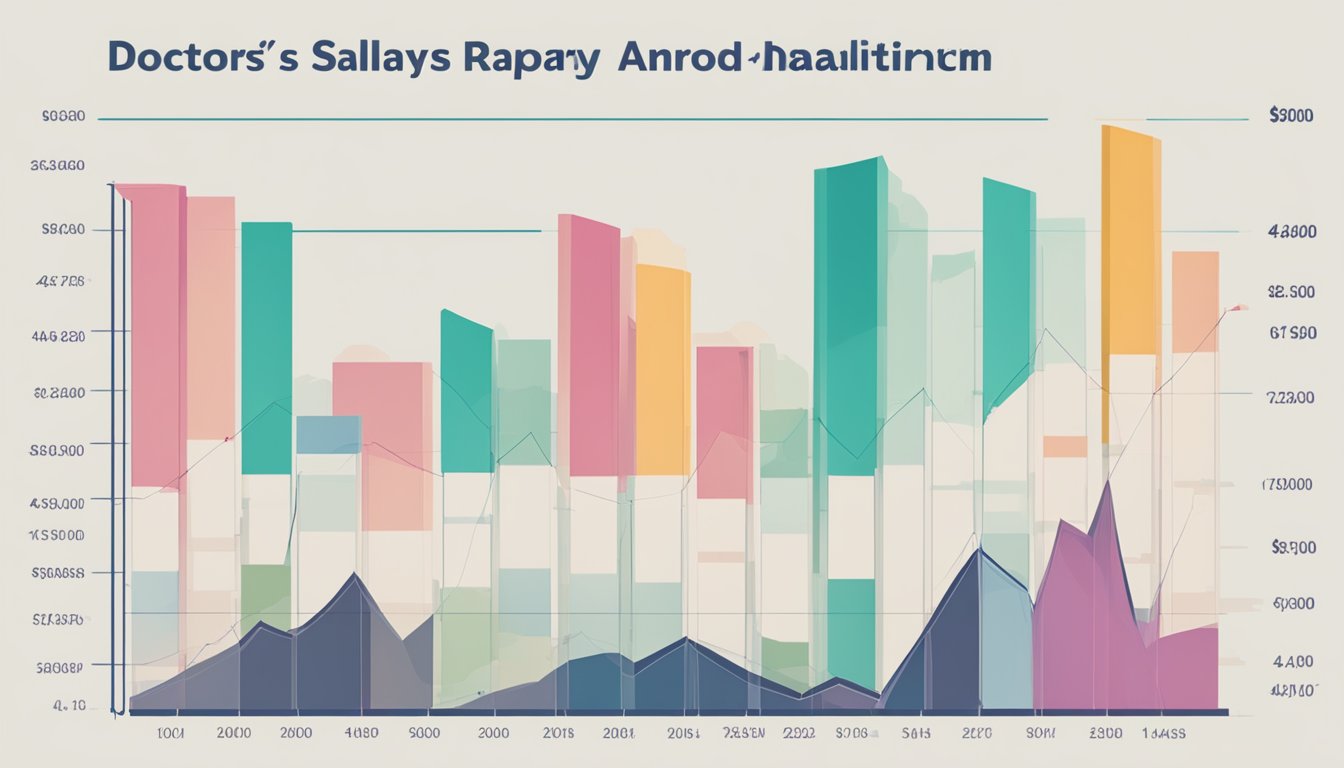 A bar graph showing doctors' salaries in different countries, with Singapore highlighted as a high-paying location