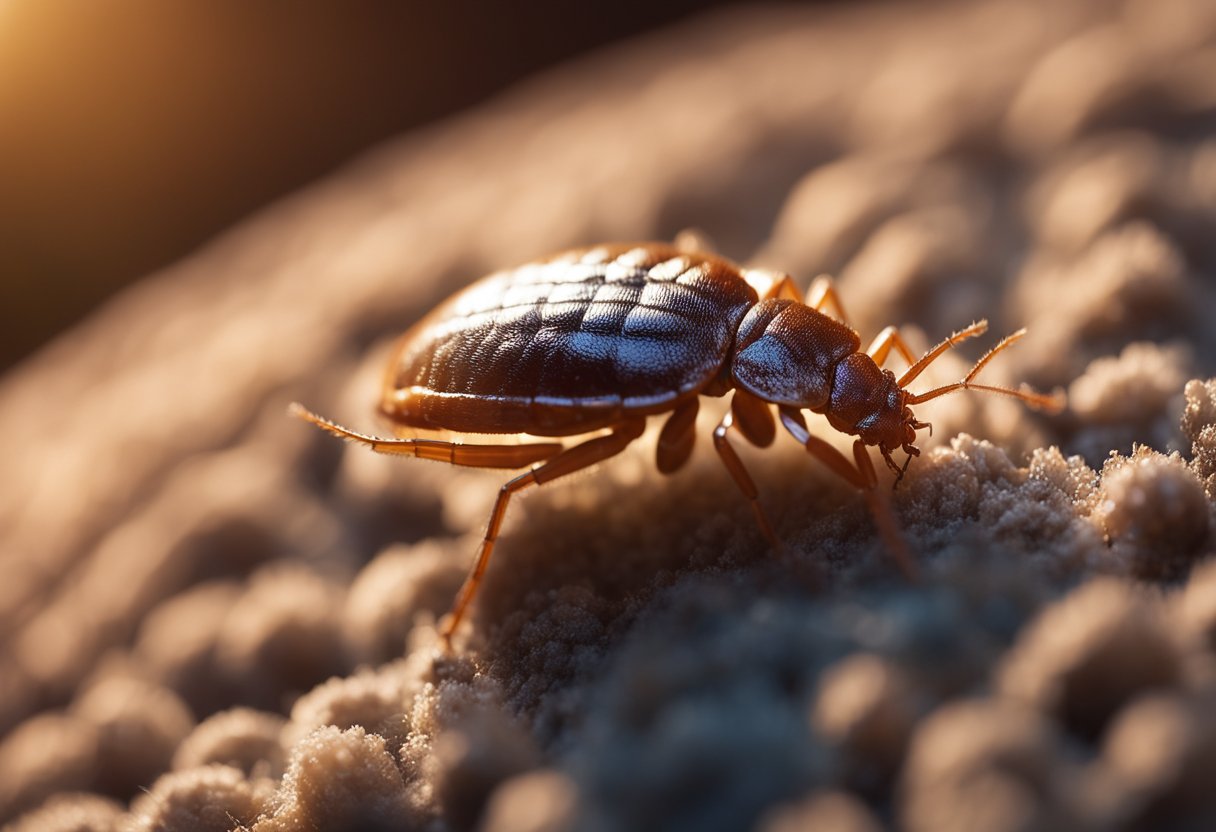 Bed bugs gather around a warm heat source, drawn to its comforting temperature