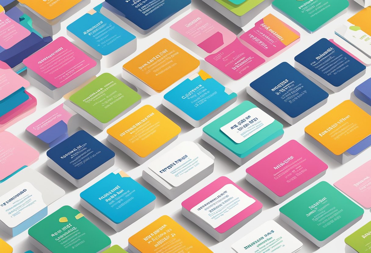 A stack of colorful quote cards arranged in a neat row, each displaying a motivational healthcare quote