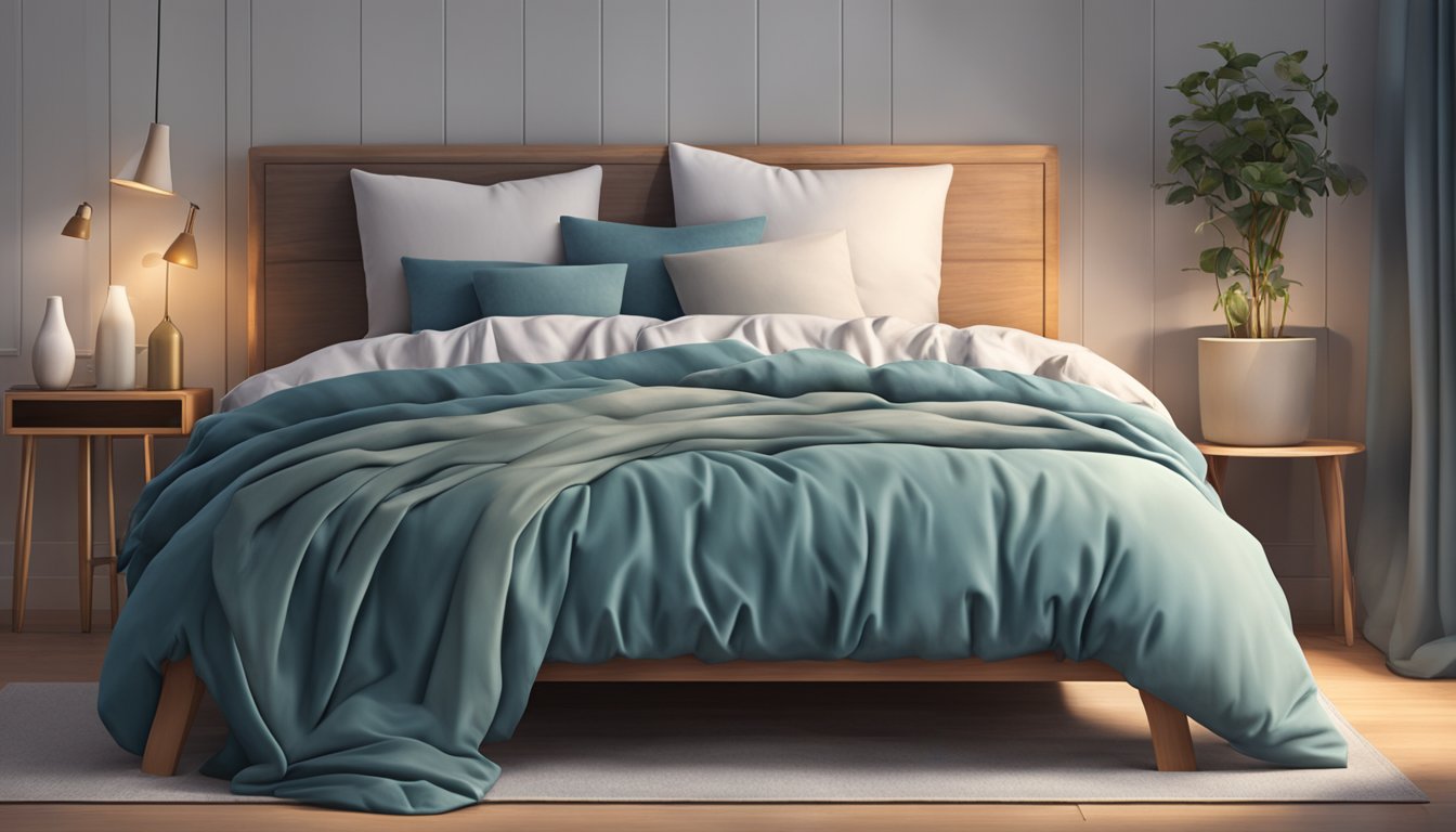 A cozy bed with a variety of pillows in different shapes and sizes, with one pillow standing out as the perfect choice for a good night's sleep