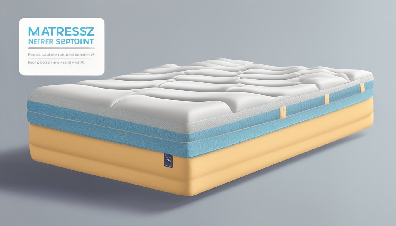 A mattress with targeted lumbar support, showing a reinforced section in the middle to maintain proper spinal alignment