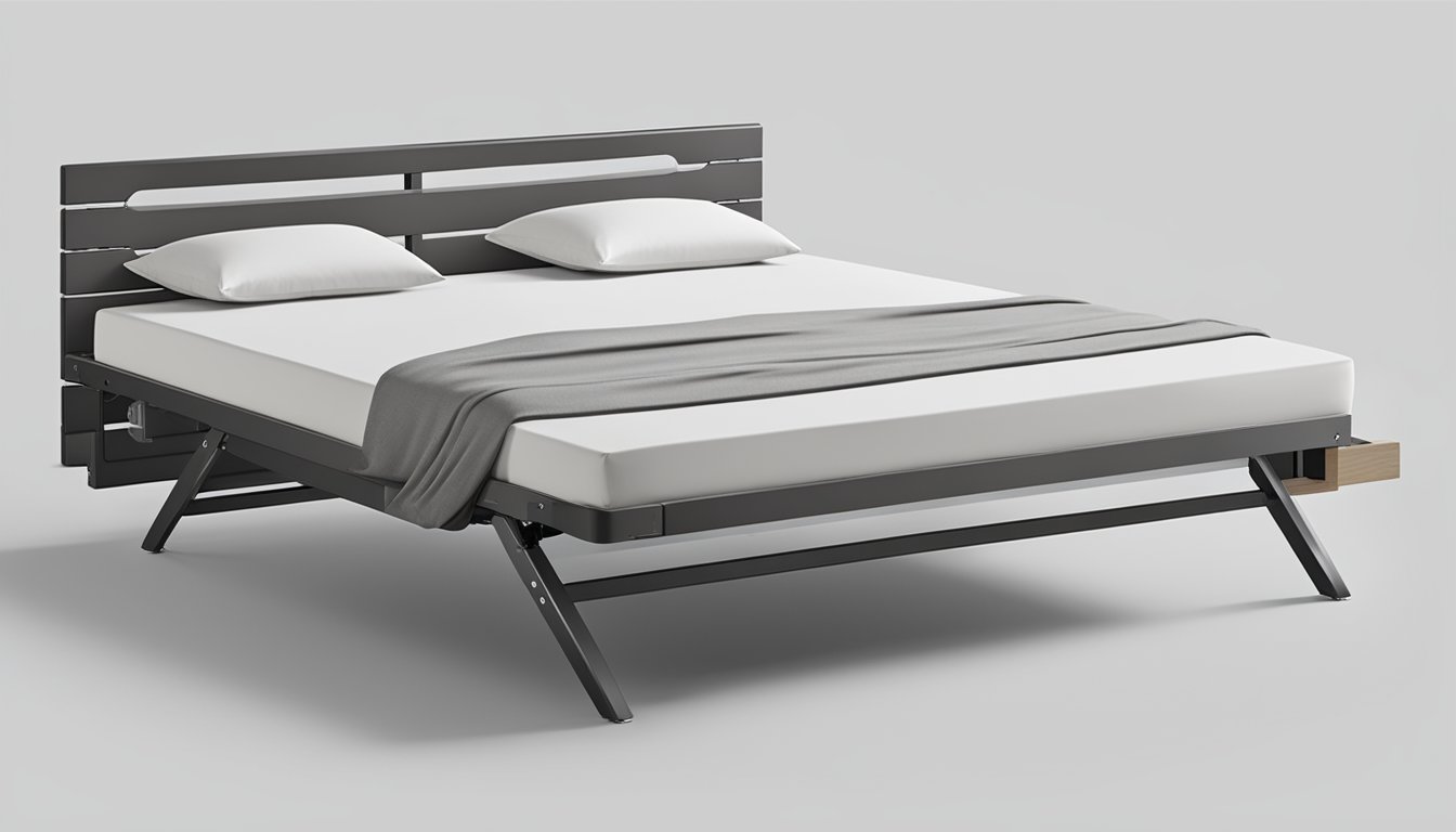 A slatted bed base with adjustable features and a sturdy frame