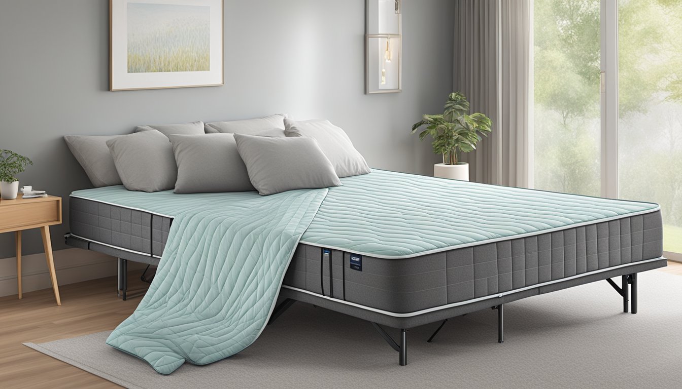 A queen size foldable mattress unfolding on a bed frame with smooth, even surface and sturdy support