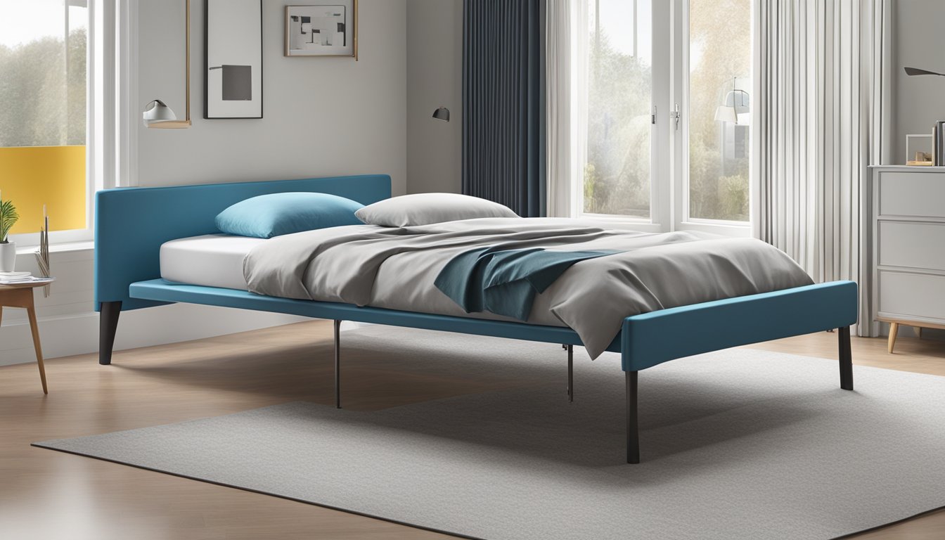 A king single bed measures 107cm x 203cm. It is a narrow and long bed, larger than a standard single bed but smaller than a double bed