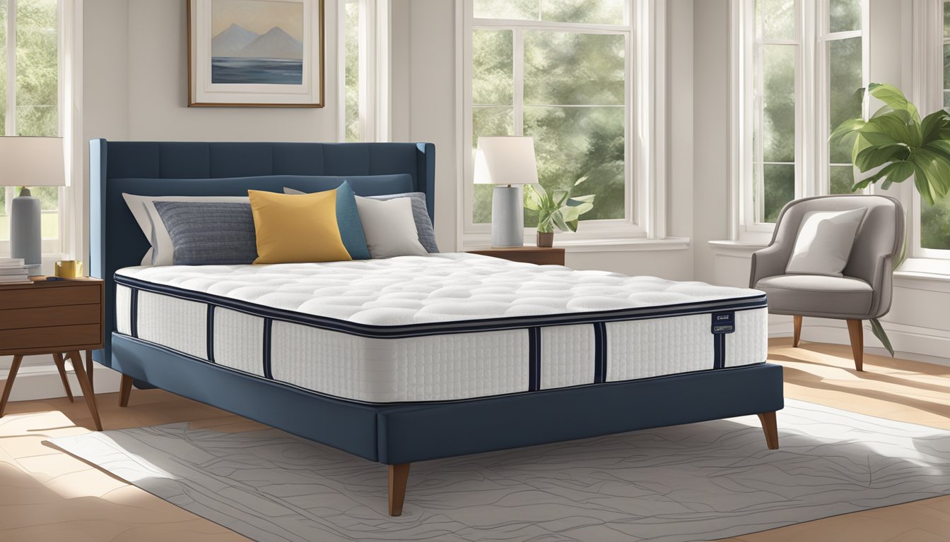 A queen mattress sits in a sunlit room, inviting relaxation. Its plush surface and supportive structure promise a restful night's sleep