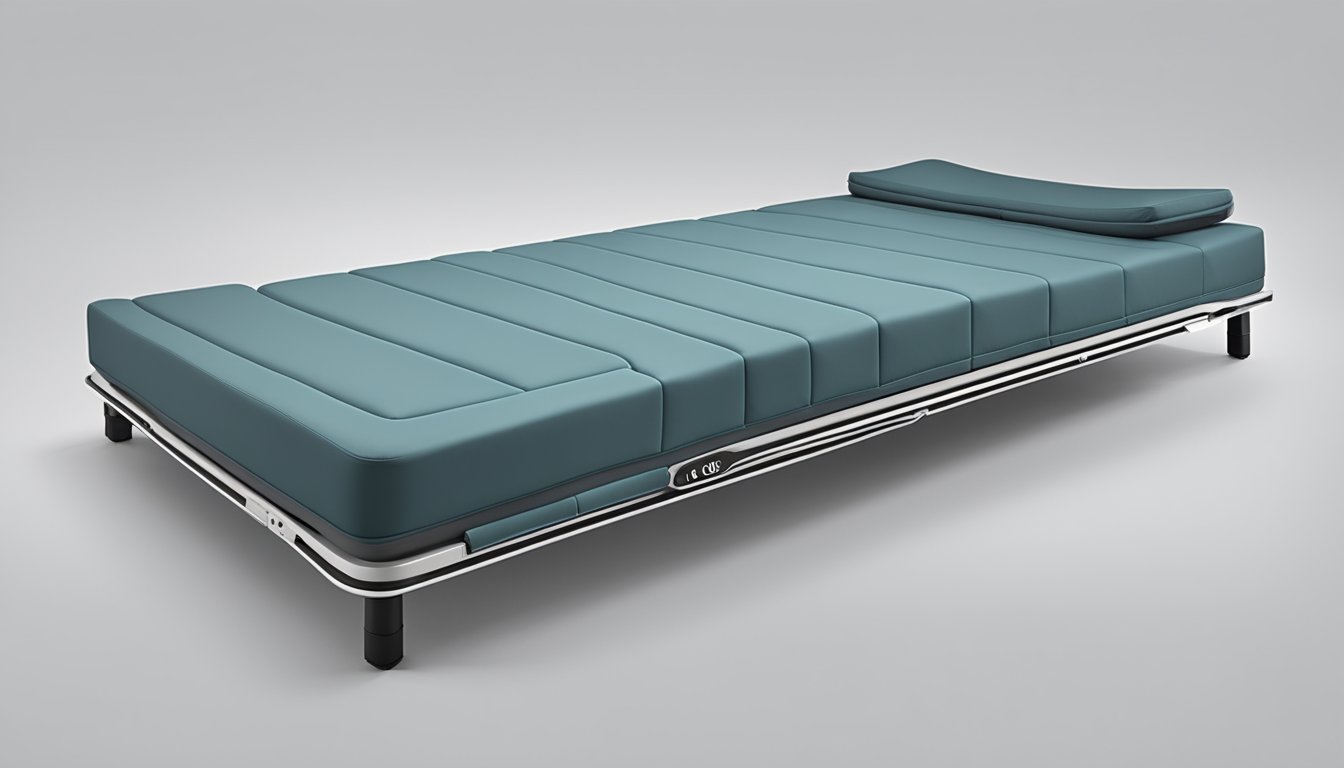A foldable bed mattress unfolds to reveal its compact design and easy storage