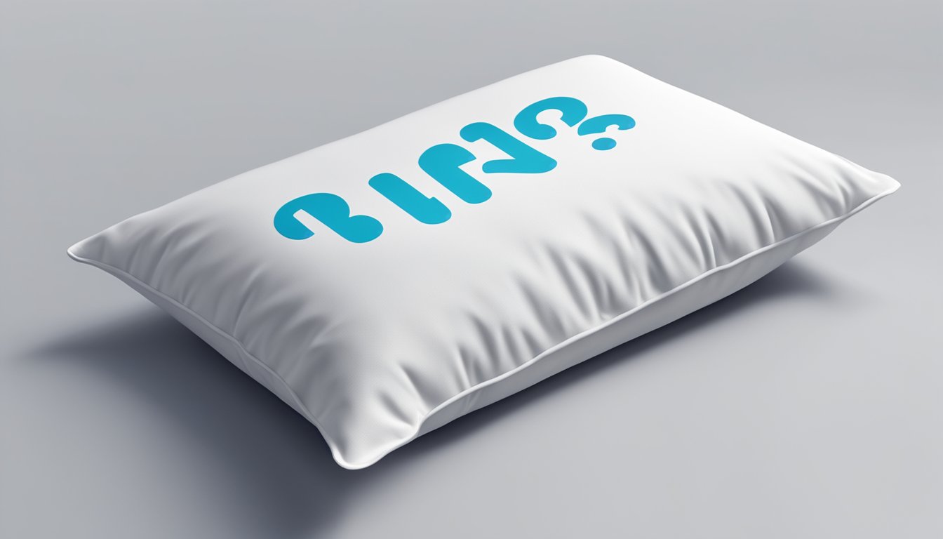 A firm foam pillow surrounded by question marks and a "Frequently Asked Questions" sign