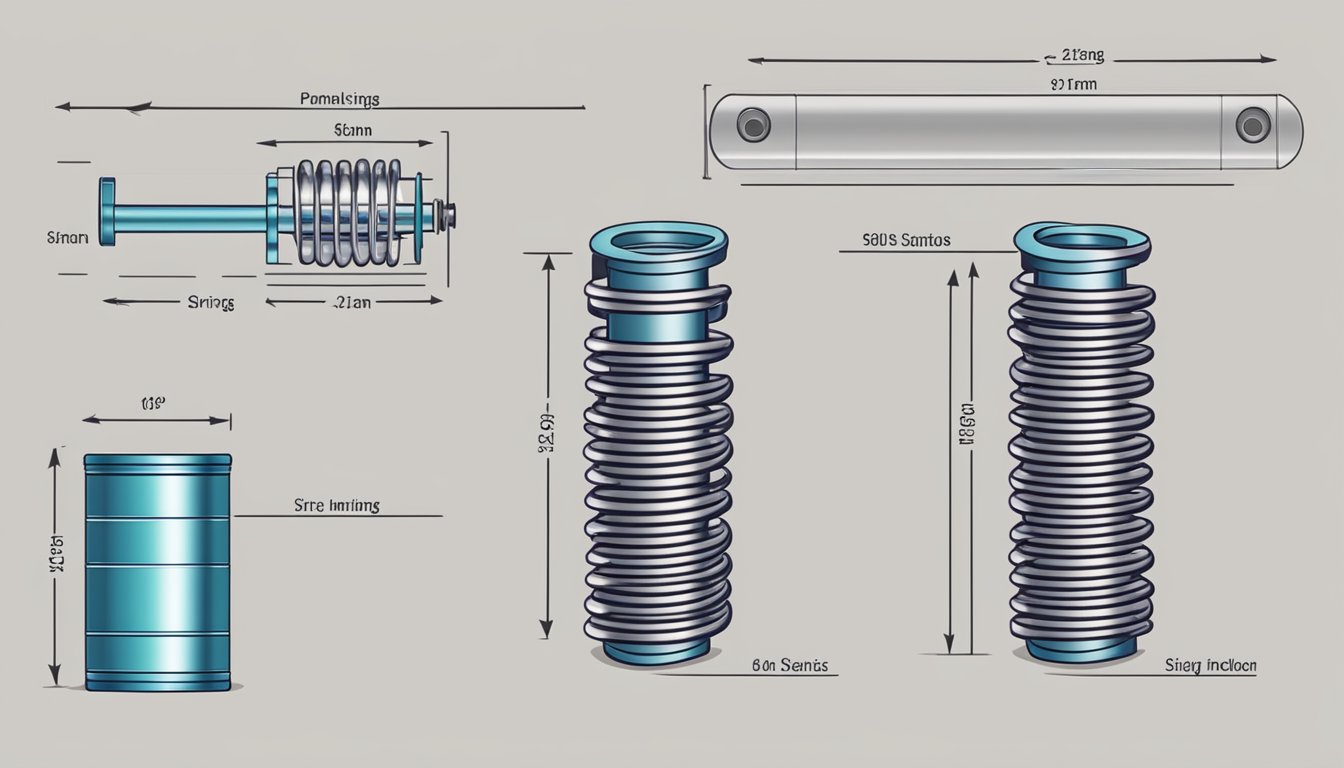 A comparison of bonnell spring and pocket spring. Two types of springs side by side, labeled with FAQ tags