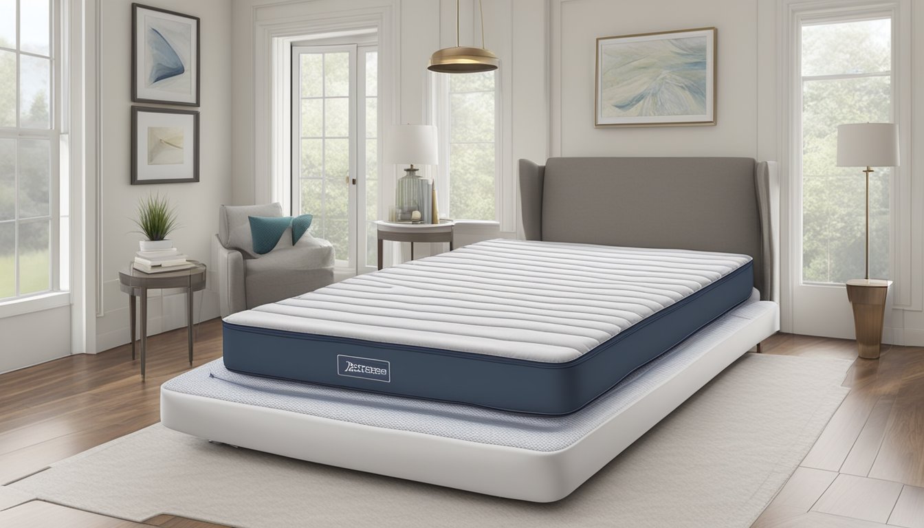 A portable mattress unfolds from a compact package, providing comfort and support for sleeping or lounging