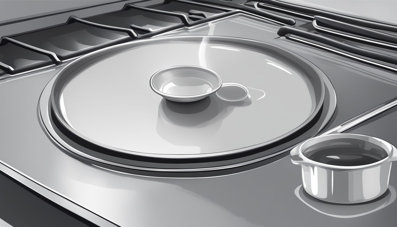 A sprinkle of baking soda on a ceramic hob. It foams and lifts grime. Wipe clean with a damp cloth. Shiny surface