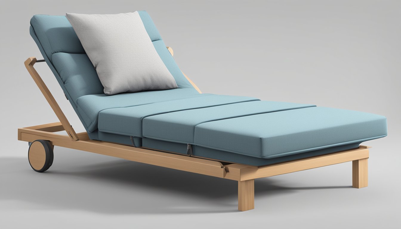 A chair bed unfolds into a cozy sleeping surface. Its soft cushions and sturdy frame invite relaxation