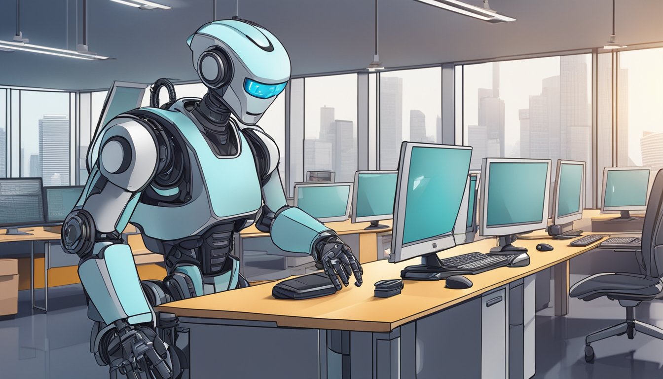 A robotics engineer in Singapore earns an average salary. The engineer works on advanced technology in a modern office setting