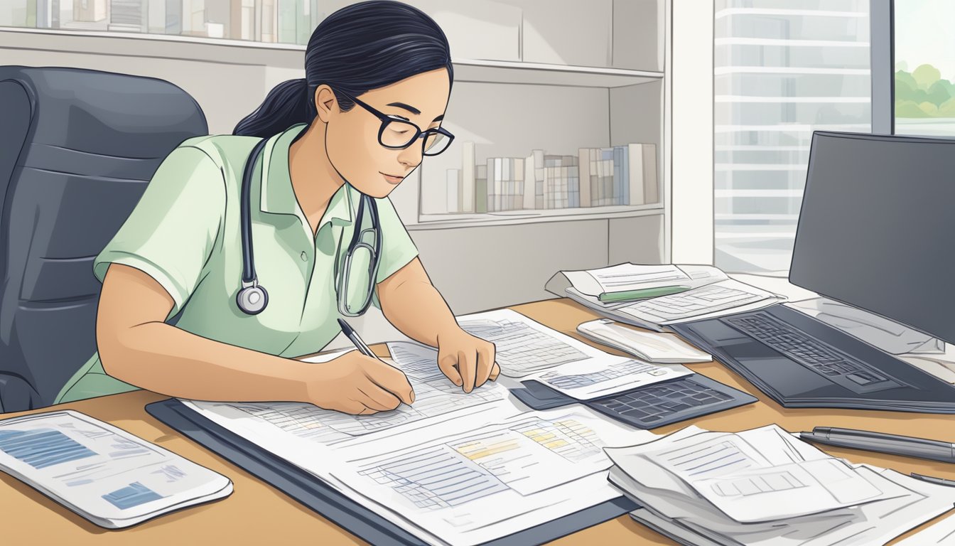 An occupational therapist reviews salary data in Singapore for career advancement and specializations