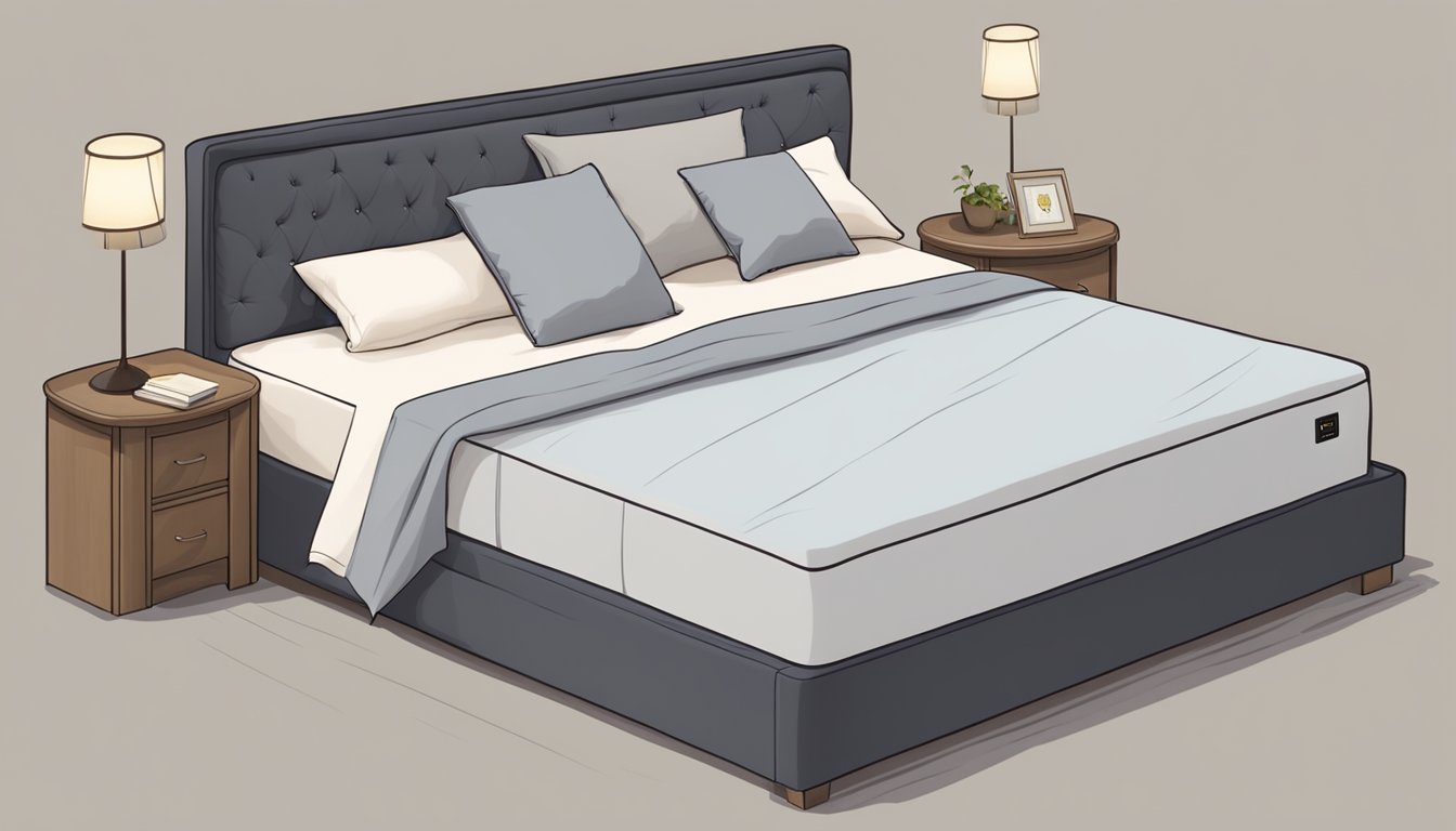 A king foam mattress with plush pillows and a cozy comforter, surrounded by a sturdy bed frame and soft, supportive sheets